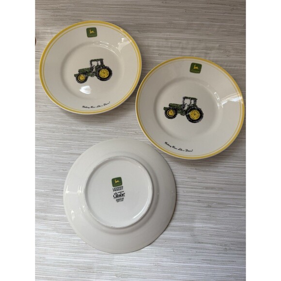 JOHN DEERE ✨ Gibson Plate Set ceramic good condition - Picture 5 of 10
